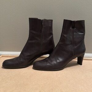 Stuart Weitzman Brown Leather Booties